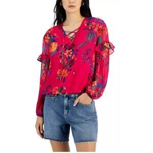 International Concepts Women's Floral Blouse‎ Size XL 2023 NEW